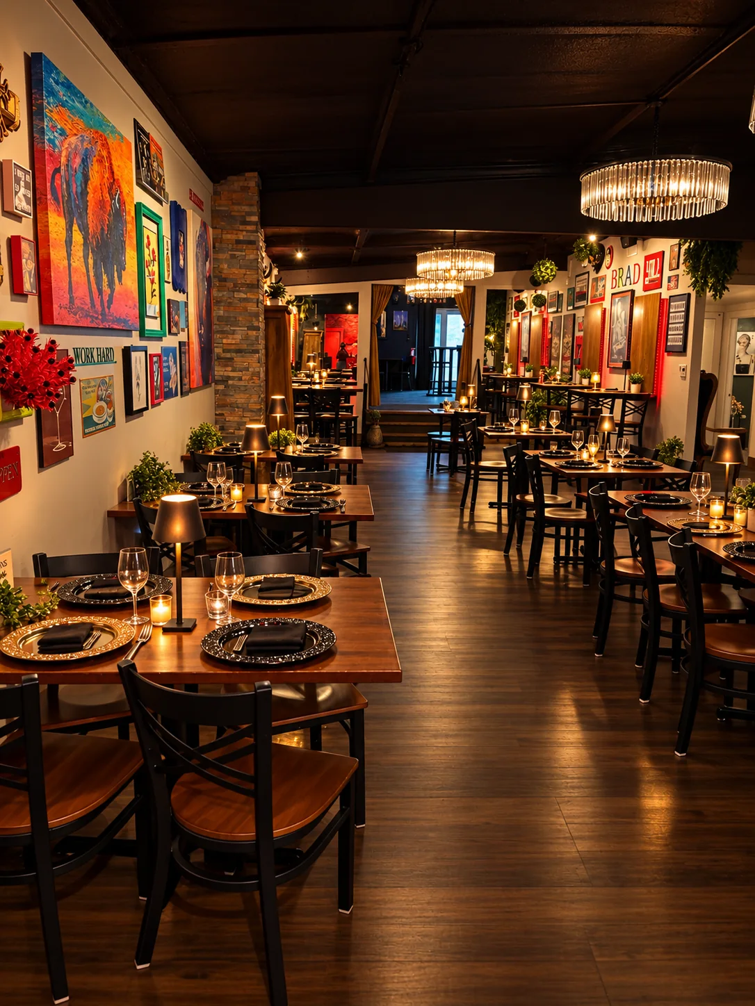 Main dining room at Elements by 456 in Gun Barrel City